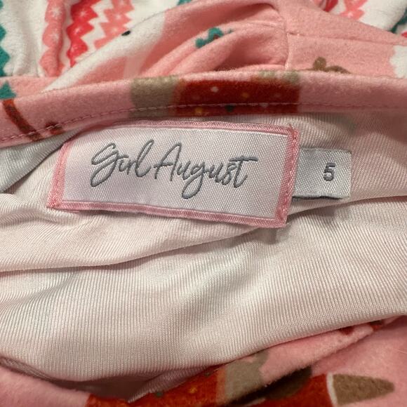 Girl August Christmas Dogs Nightgown - Picture 7 of 8